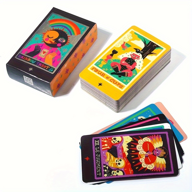 Classic Rainbow Tarot Deck With Guide Book for Beginners