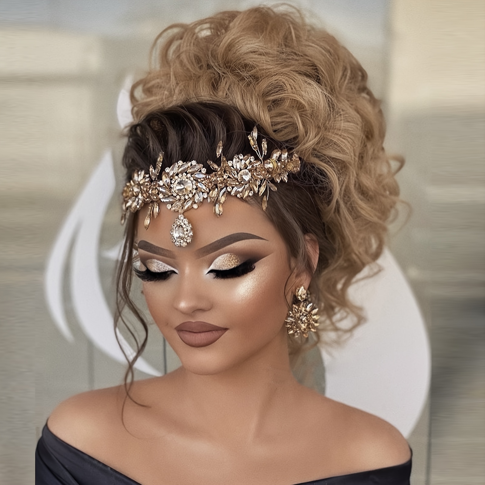 Bridal Rhinestone Hairbands - Intricate Flower Headpieces