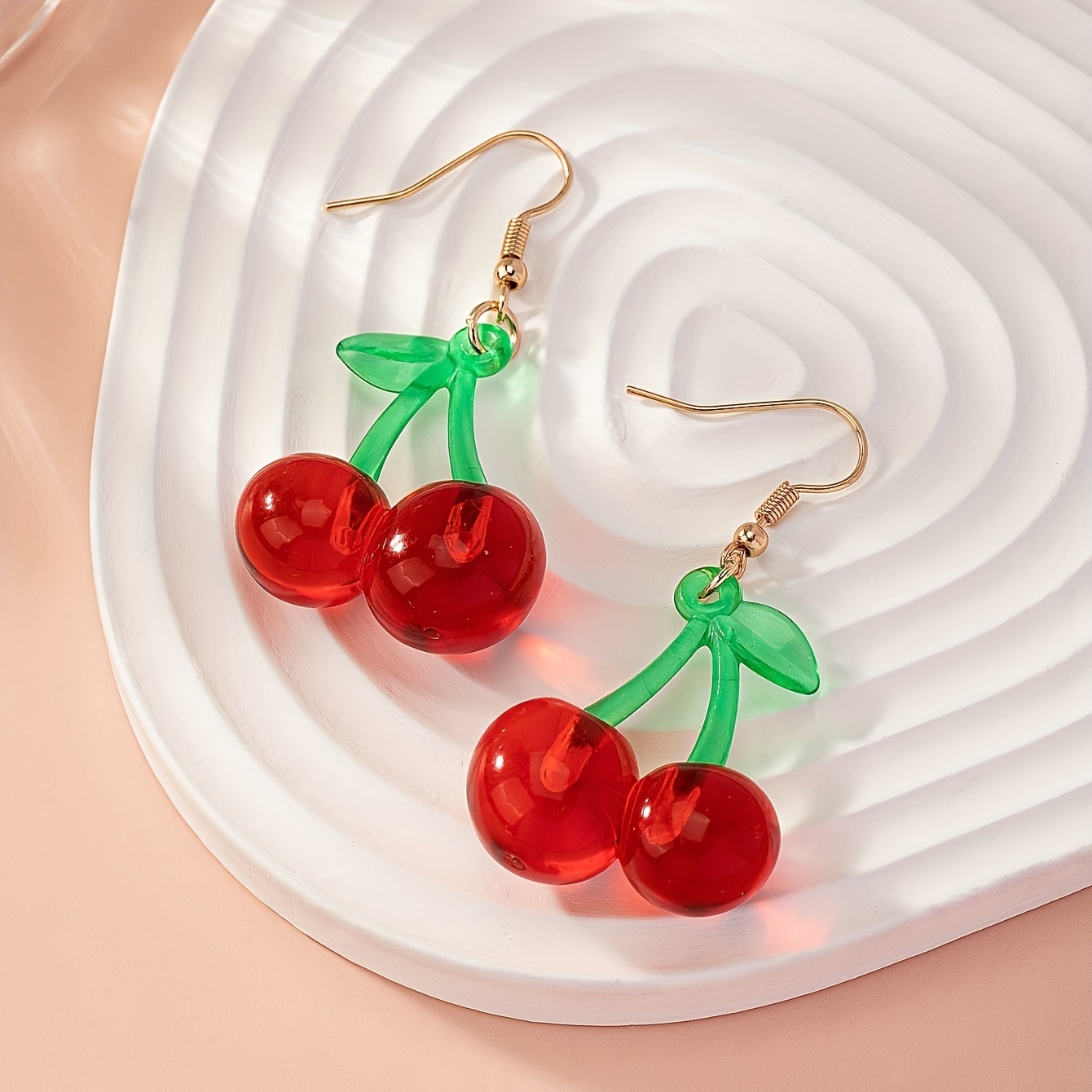 Accessories for Women Red Cherry Earrings for Women Fruit Statement Dangle  Earring Wedding Party Korean Jewelry