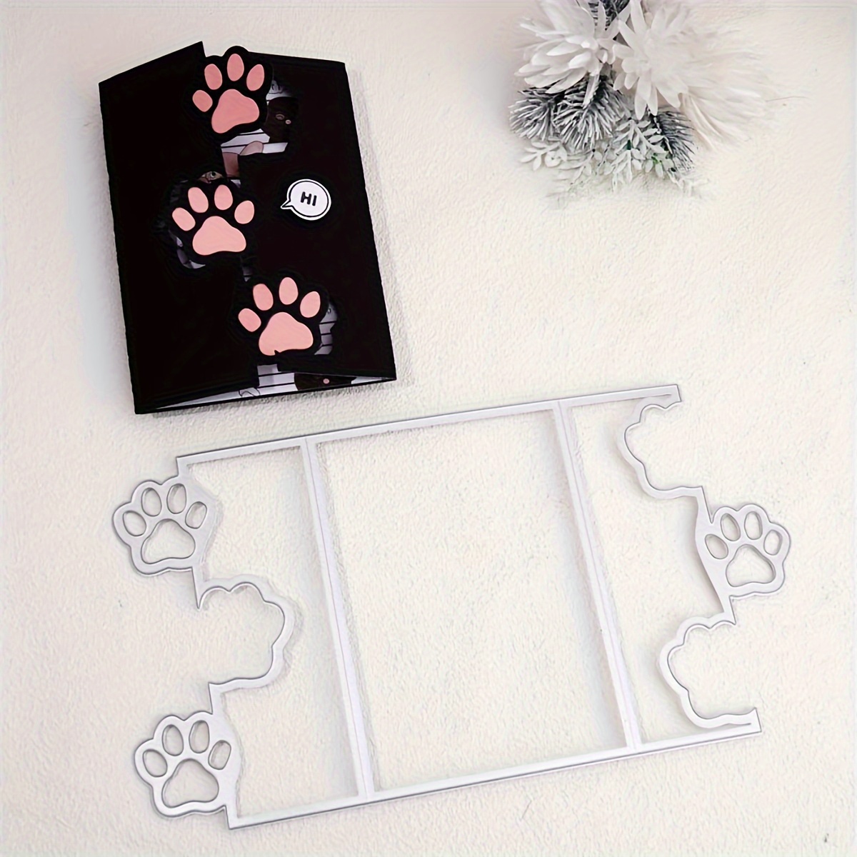 

Animal Paw Print Metal Cutting Dies For Diy Scrapbooking, Card Making & Paper Crafts - Precision Embossing Template Molds, Photo Album, Decoration