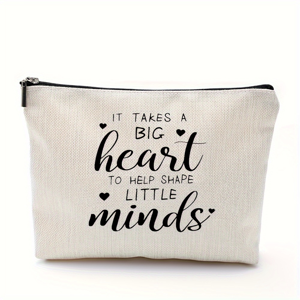 Takes A Big Heart Shape Little Minds Makeup Bag Love Gifts - Temu