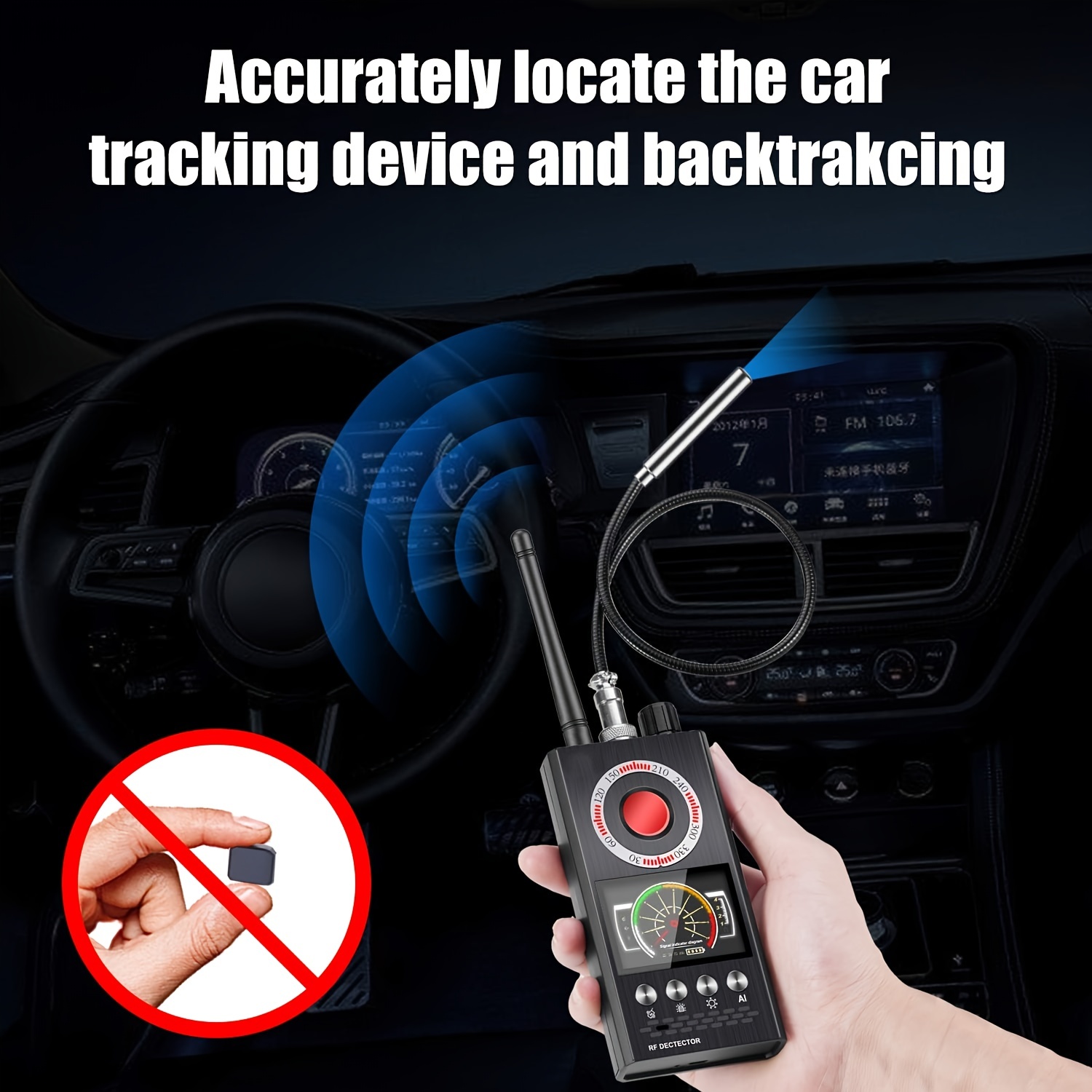 GPS Tracking Detector Locates Audio Bugs and GPS Trackers