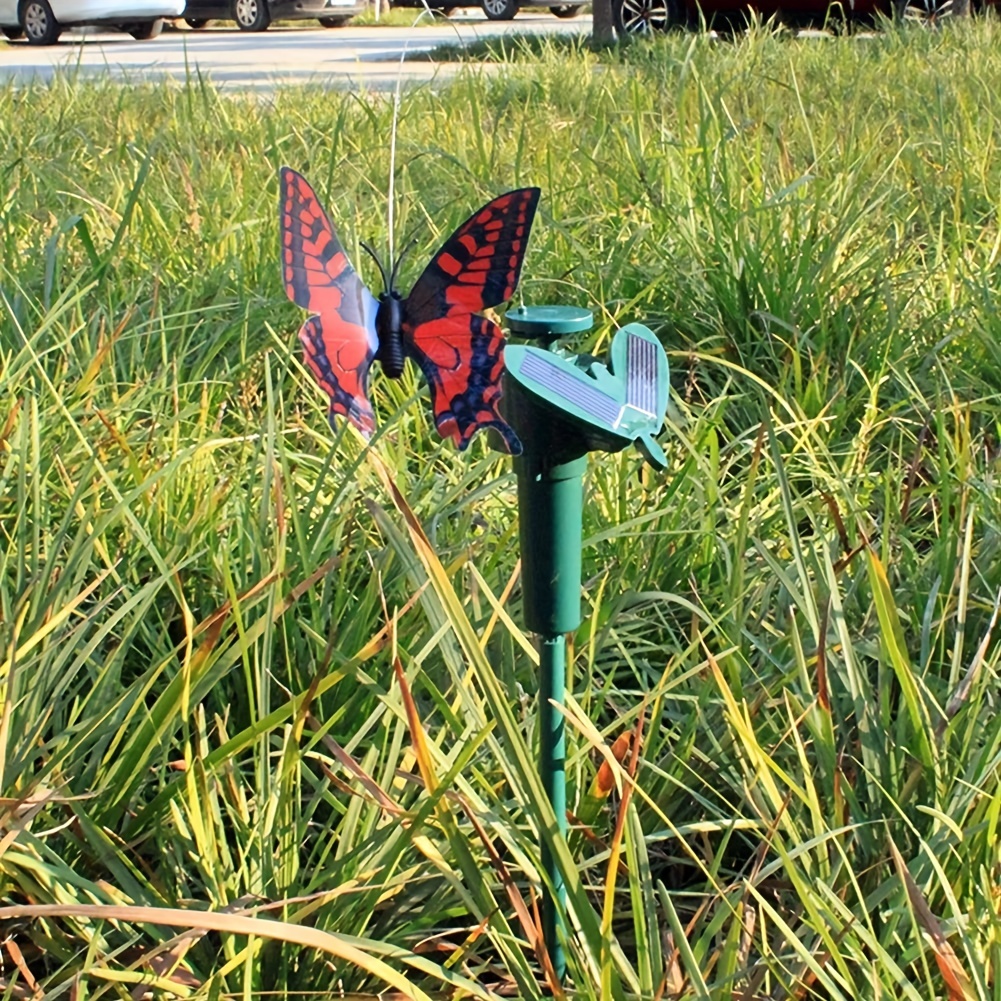 Lying Butterflies Solar Garden Ornaments Wasserdichte Tanzende Flatternde  Schmetterlinge Kreative Kunstwerke Für Die Dekoration Von Außenwegen