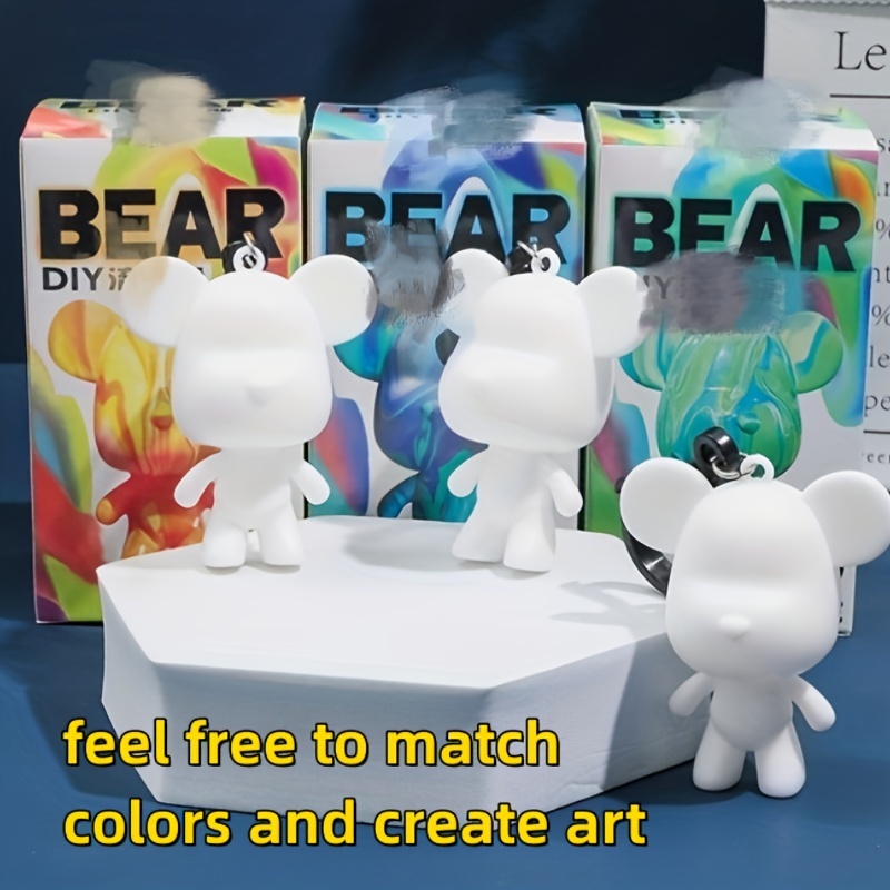 Diy Fluid Bear Graffiti Doll Paint Materials - Temu