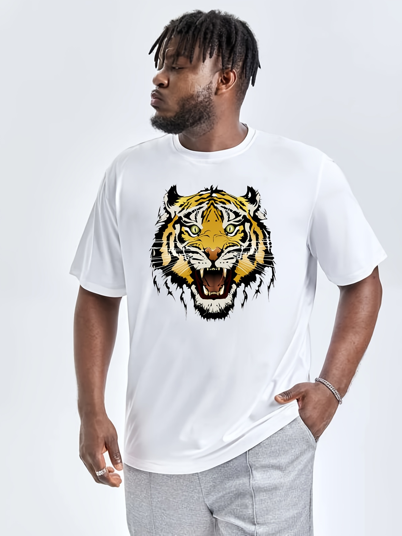 Men Tiger T Shirt - Temu