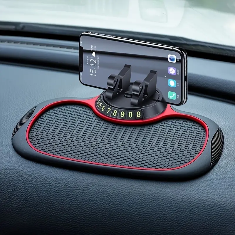 Tapis antidérapant multifonctionnel pour voiture et support de téléphone,  support de cygne rotatif à 360 °.
