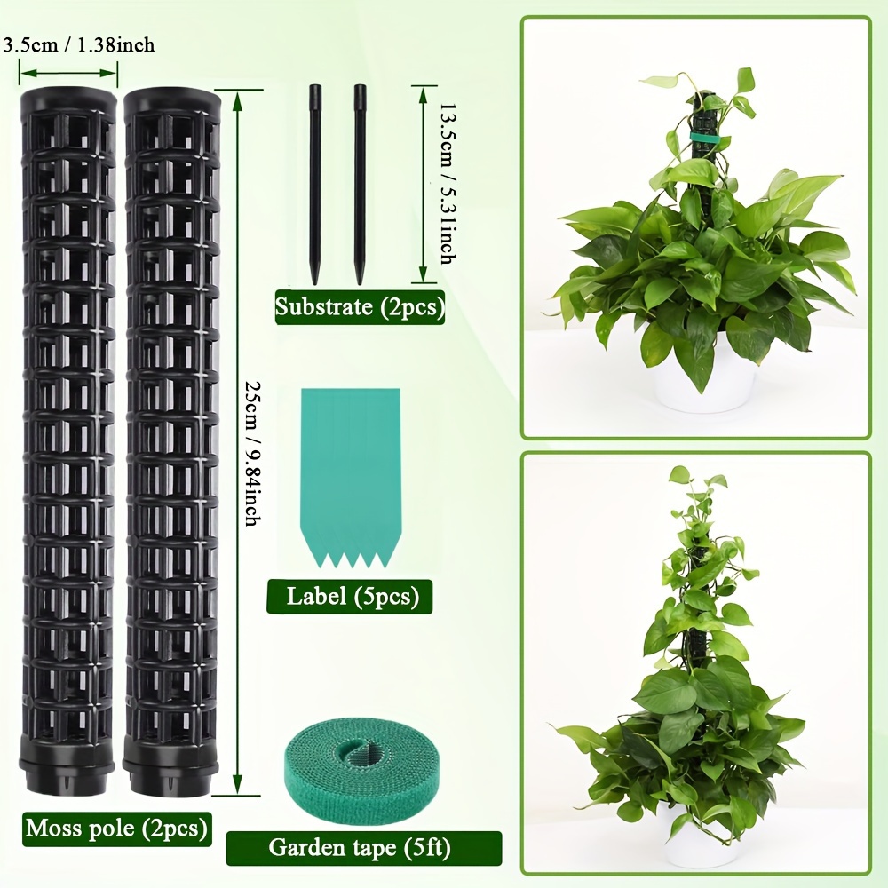 Lot De 2 Poteaux De Plantes Poteaux En Mousse En Plastique - Temu