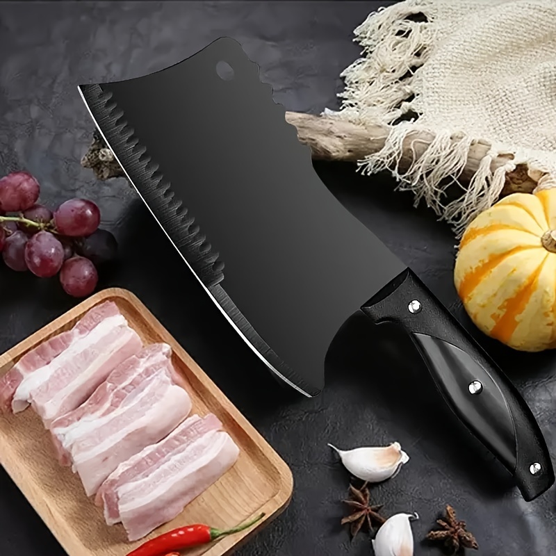 7.5 Inch Forged Butcher Knife Meat Bone Cutting Cooking Knives Stainless  Steel Slicing Knife Chopping Knife Sharp Blade Cleaver Kitchen Chef Knife