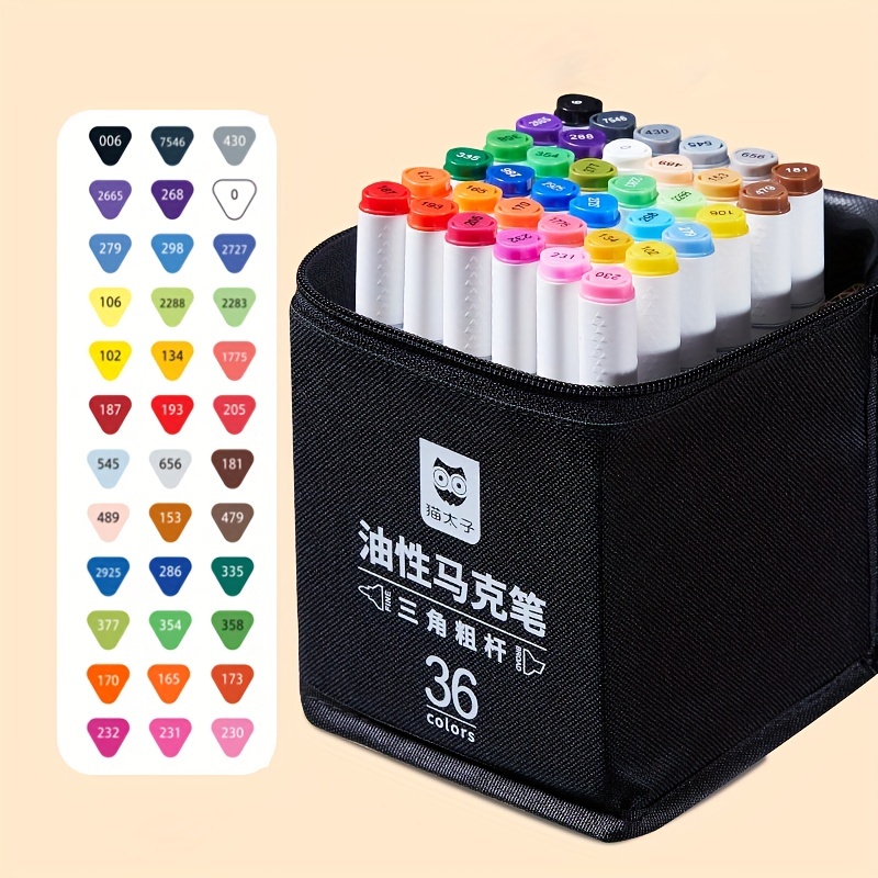 Alcohol Based Drawing Markers Set Dual Tip Office Markers - Temu Republic  of Korea
