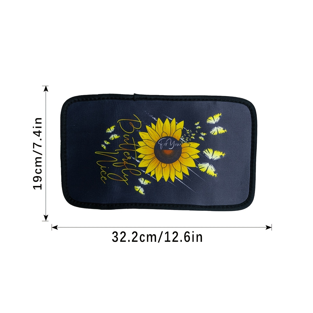 Sunflower Print Car Armrest Mat Armrest Box Protector Center - Temu