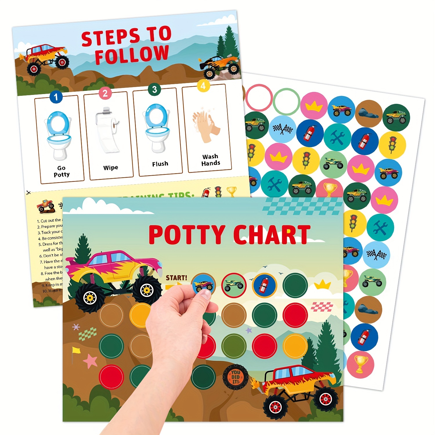 10pcs Magnetic Reusable Toddler Toilet Training Charts