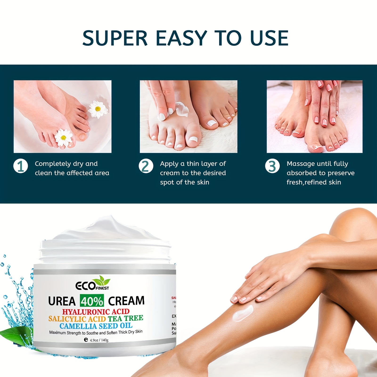 Urea Cream 40 + 2 Salicylic Acid 4 9 Oz Callus Corn Remover Foot Cream