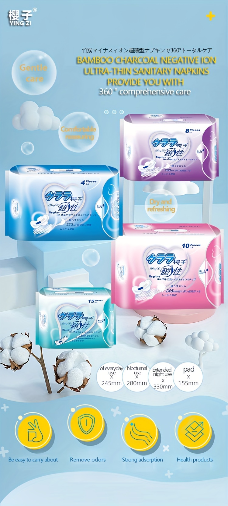 Feminine Pad Women's Period Products Pad Women Household - Temu Canada