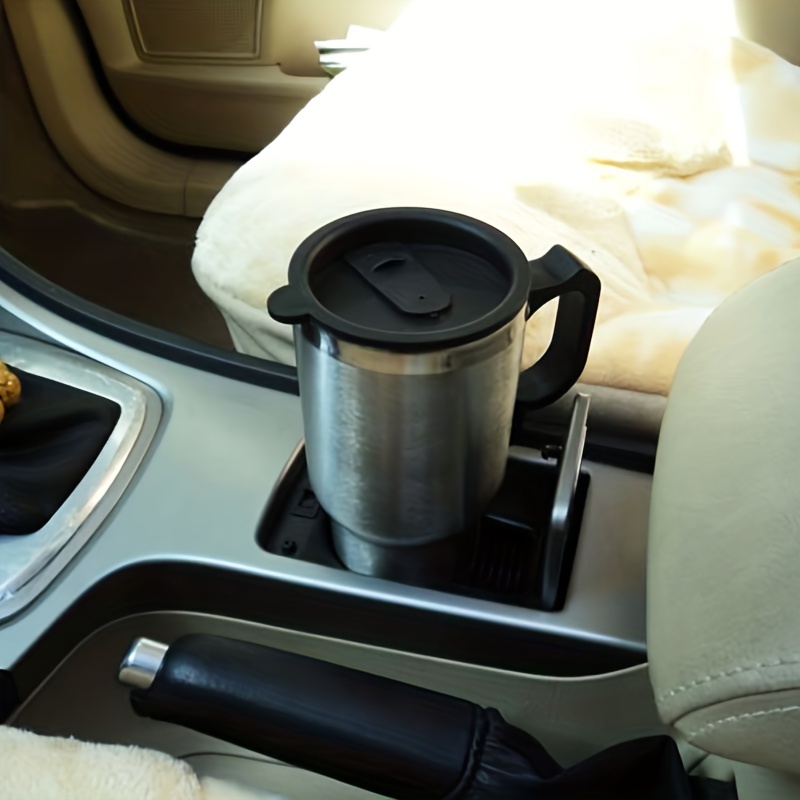 Tasse chauffante 12 V 450 ml électrique dans la voiture en acier inoxydable  voyage tasse chauffante café thé voiture tasse tasse pour accessoire de