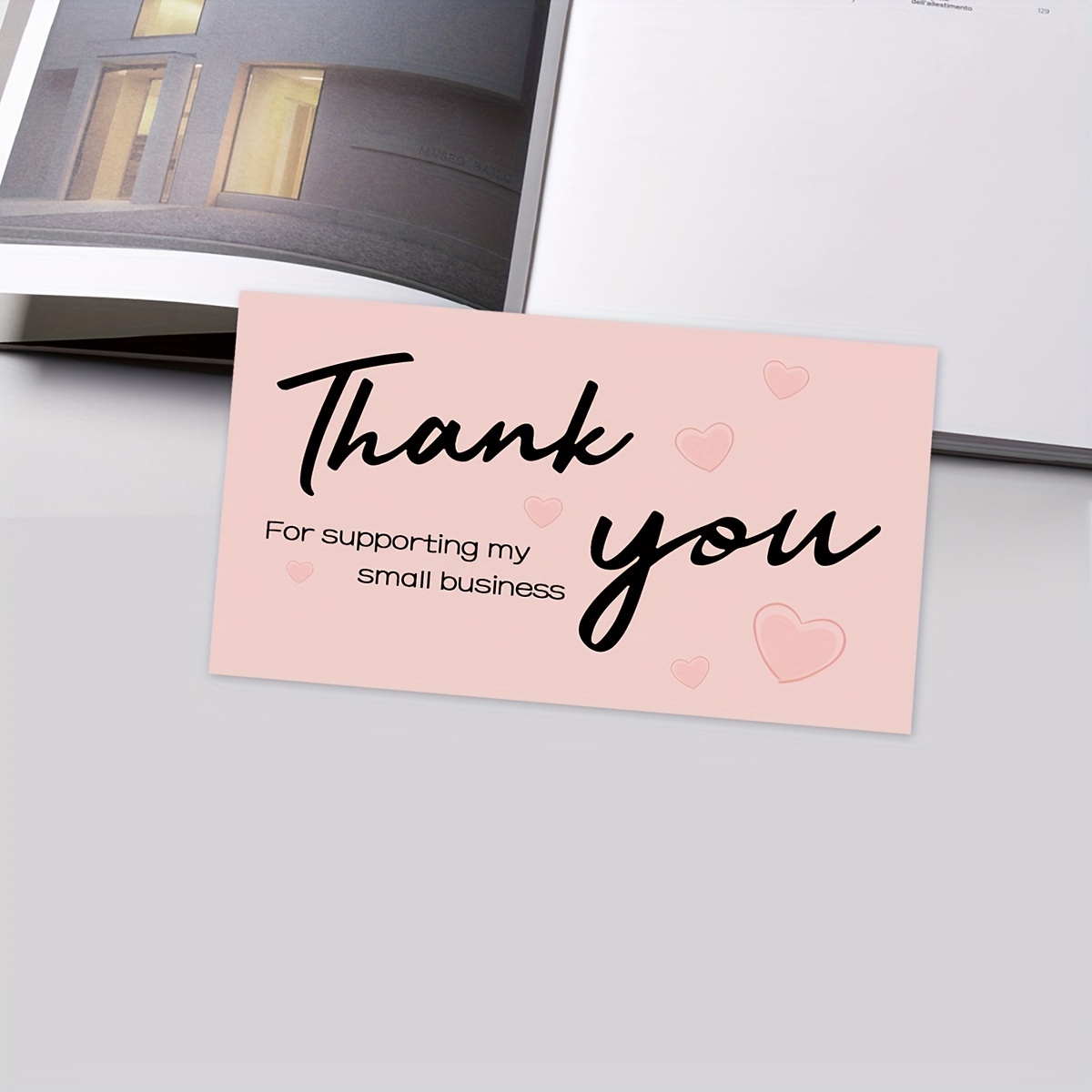 50pcs Thank You For Supporting My Small Business Cards - Temu