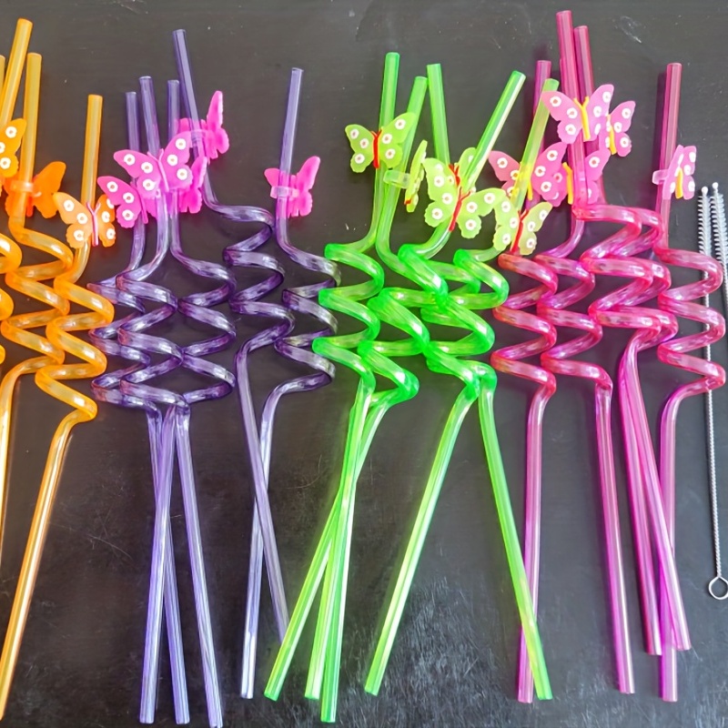 Reusable Snowflake Straws For Girls Birthday Party Supplies