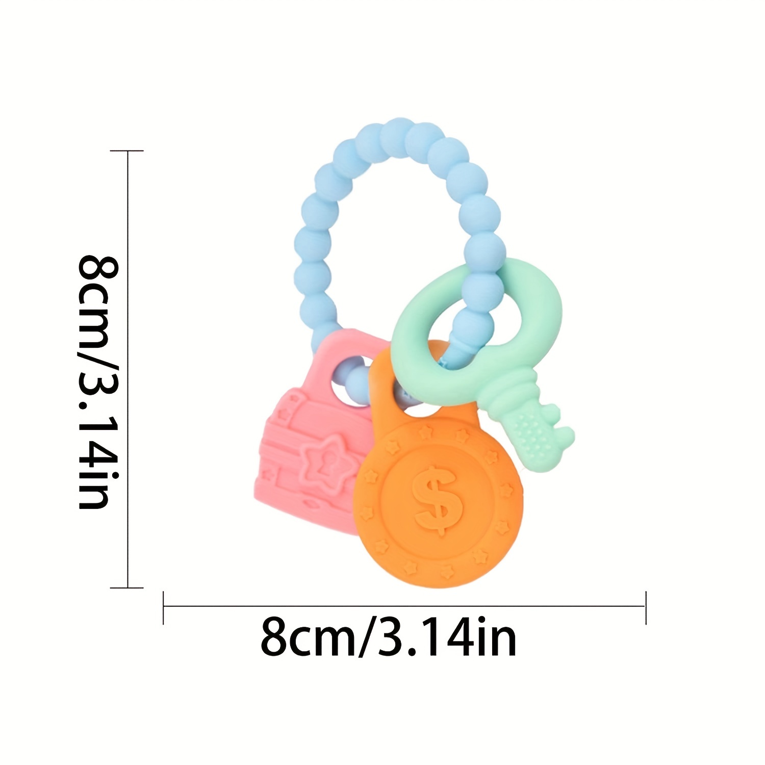 Baby Teething Toys, Silicone Baby Teething Rings for Babies 6-12