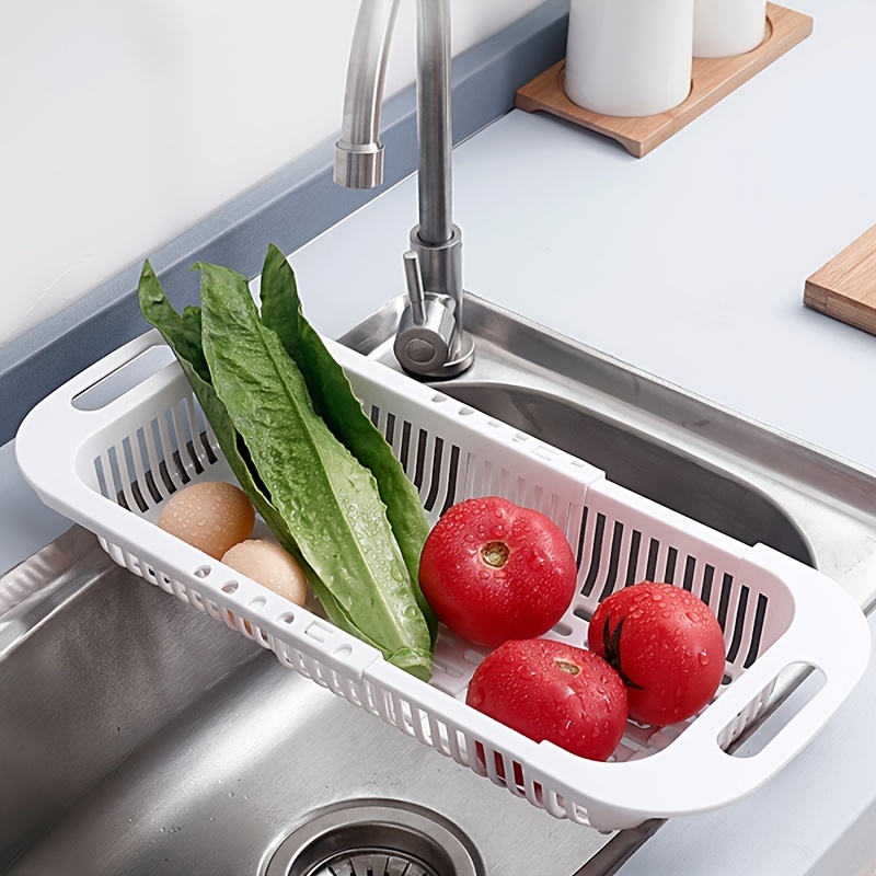 Adjustable Over the Sink Drain Basket for Fruits & Veggies