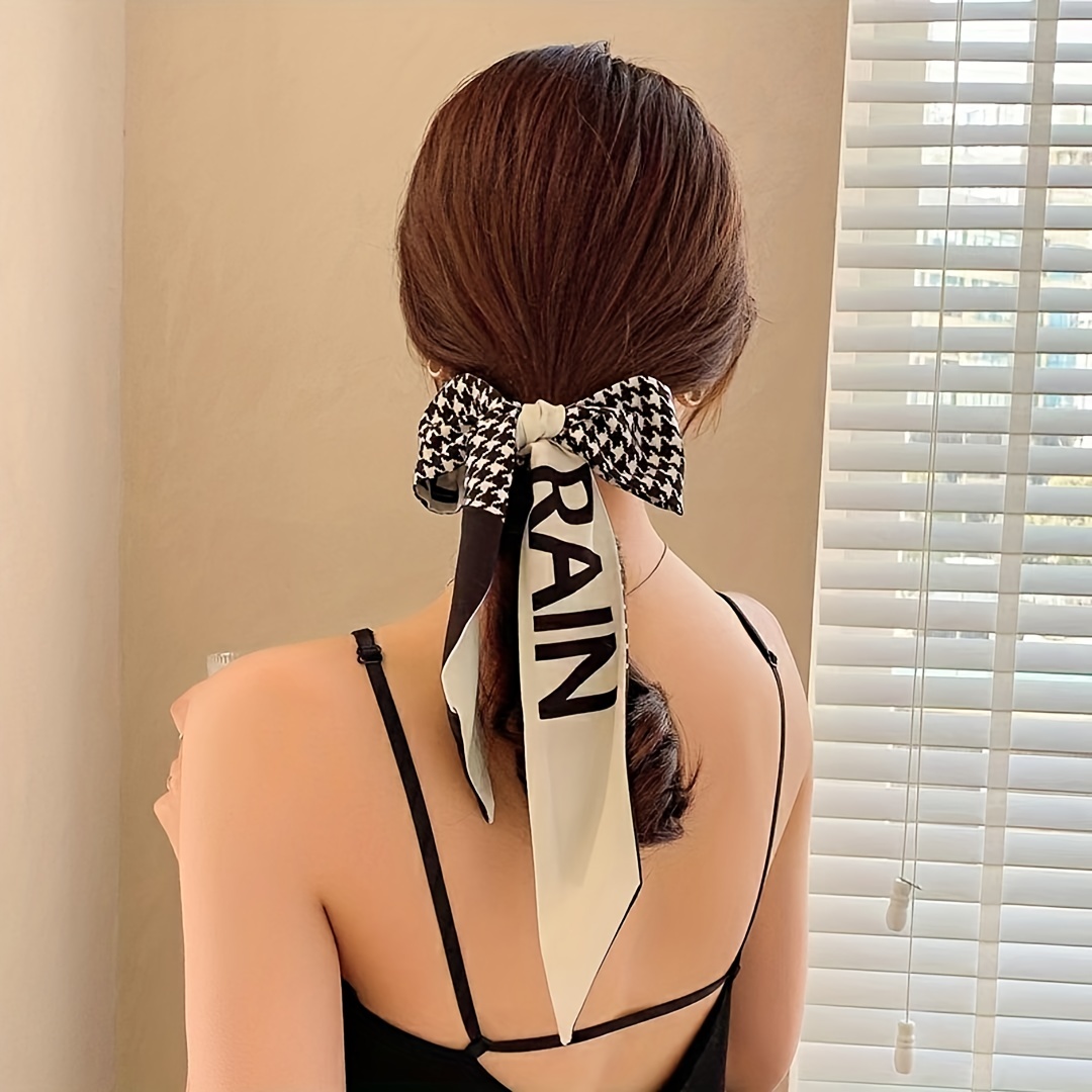 Silk Scarf Headband Thin Long Scarf Vintage Hair Scarf