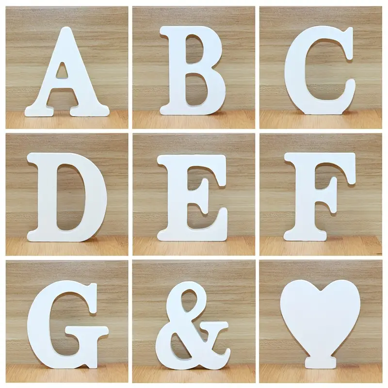 White Wood Letters For Wall Decor And Crafts Decorative - Temu