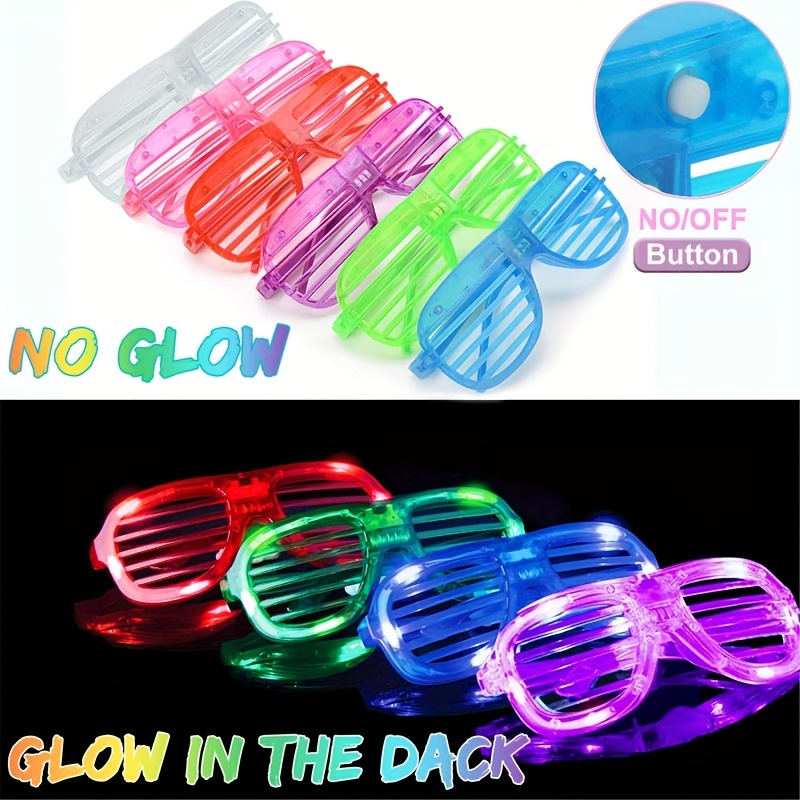 Heart Shape Light Up Led Glasses Party Favors Glow In The - Temu