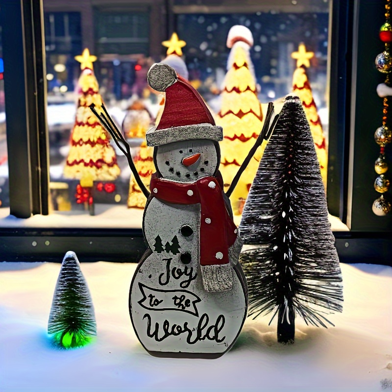Christmas Mini Snowman Ornament Christmas Resin Igloo - Temu