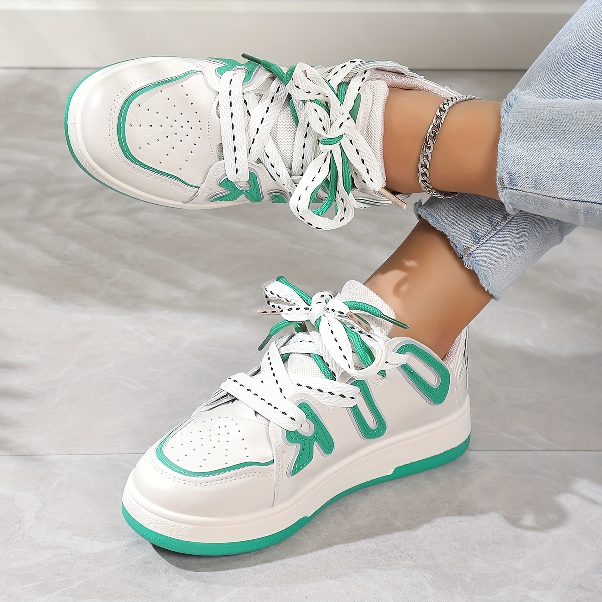 Women's Patchwork Skate Shoe Breathable Casual Sport Shoes