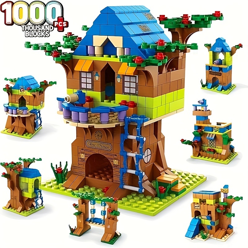 969 Pcs Magic Book Series Jungle Tree House Building Blocks A
