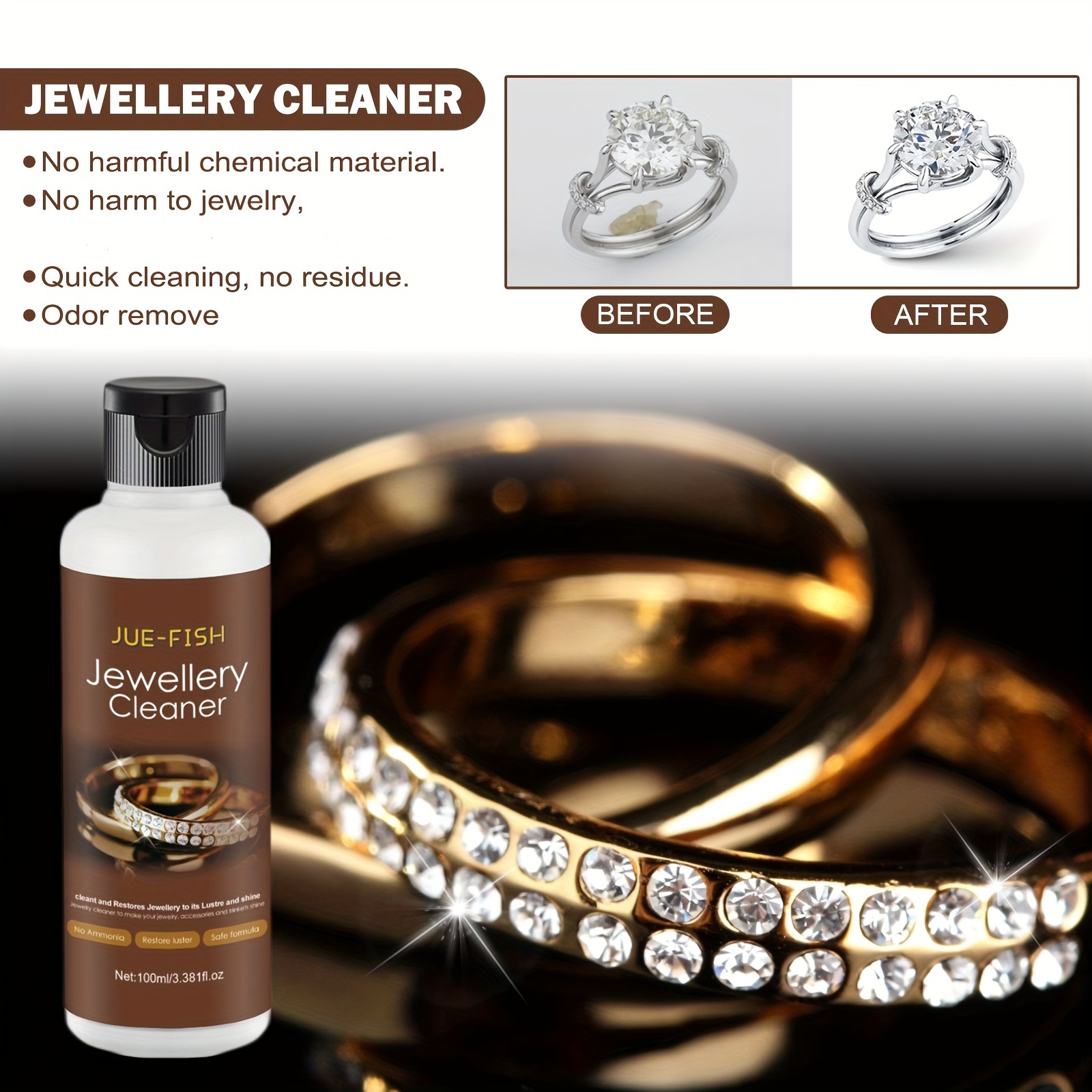 Jewelry Cleaner With Safe Formula And No Ammonia For - Temu