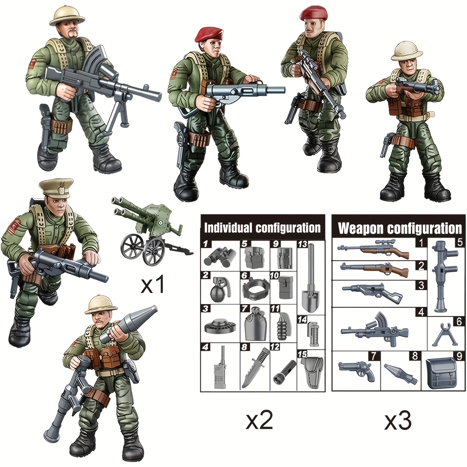 Mini Figurine D'action Militaire Des Forces Spéciales Avec - Temu