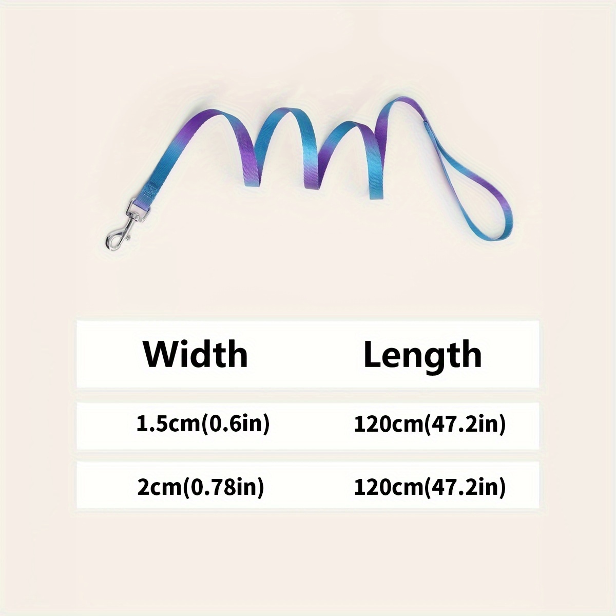 Colorful Dog Leash, Durable Polyester for Indoor & Outdoor Use