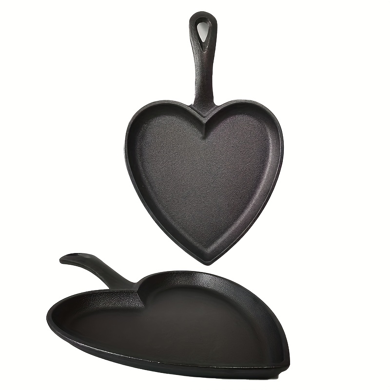 Heart Shaped Frying Pan, Cast Iron Grill Pan, Skillet, Egg Fry Pan, Pancake  Pan, For Gas Stove Top And Induction Cooker, Kitchen Utensils, Kitchen  Gadgets, Kitchen Accessories - Temu