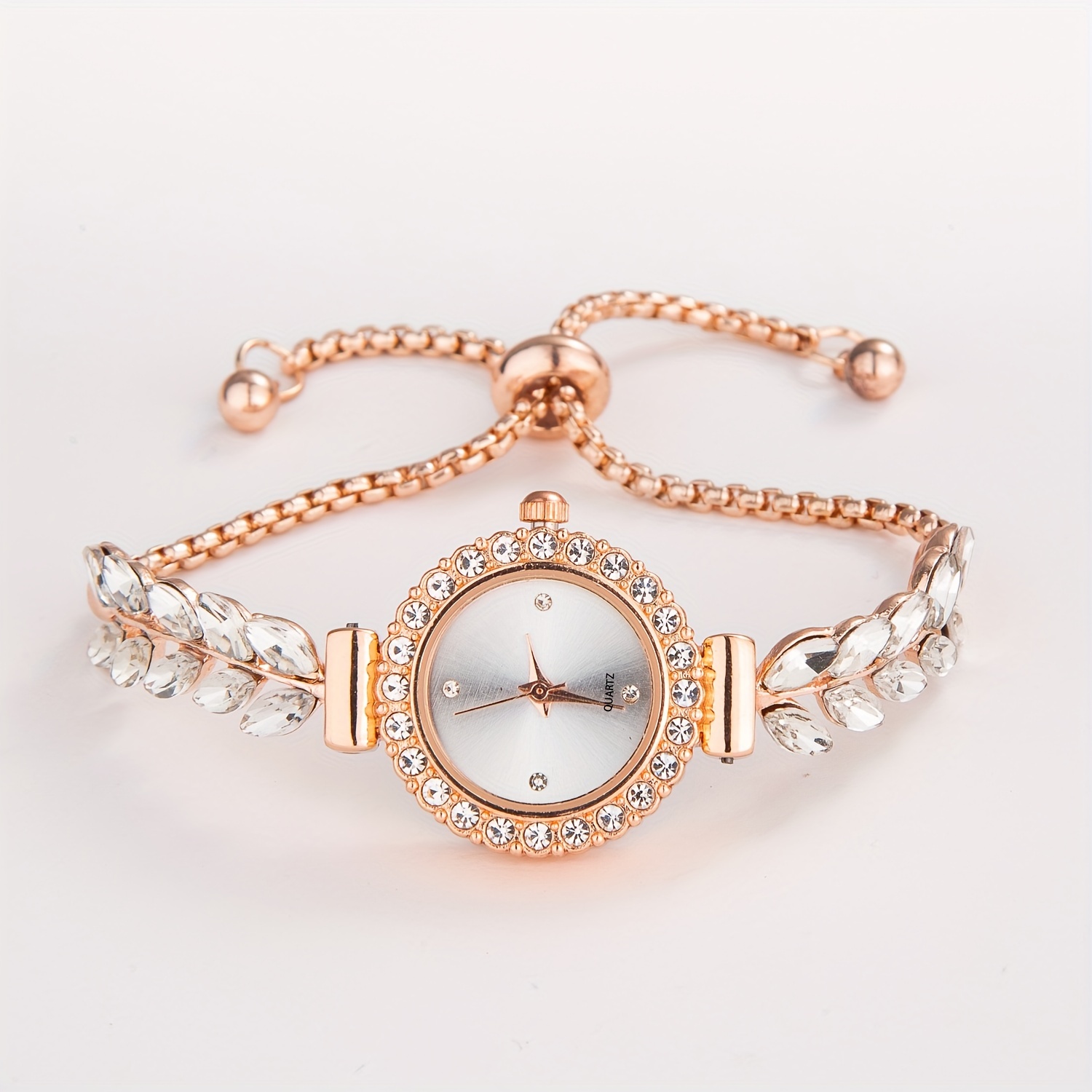 Montre femme digitale or rose écran diamant relief bracelet or love noeud