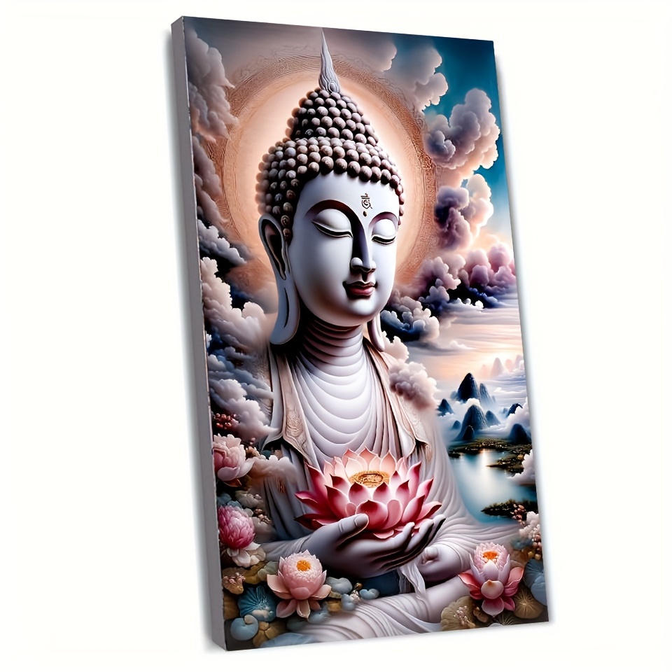 QENSPE Diamond Painting Statua di Buddha Kit per Diamond Painting