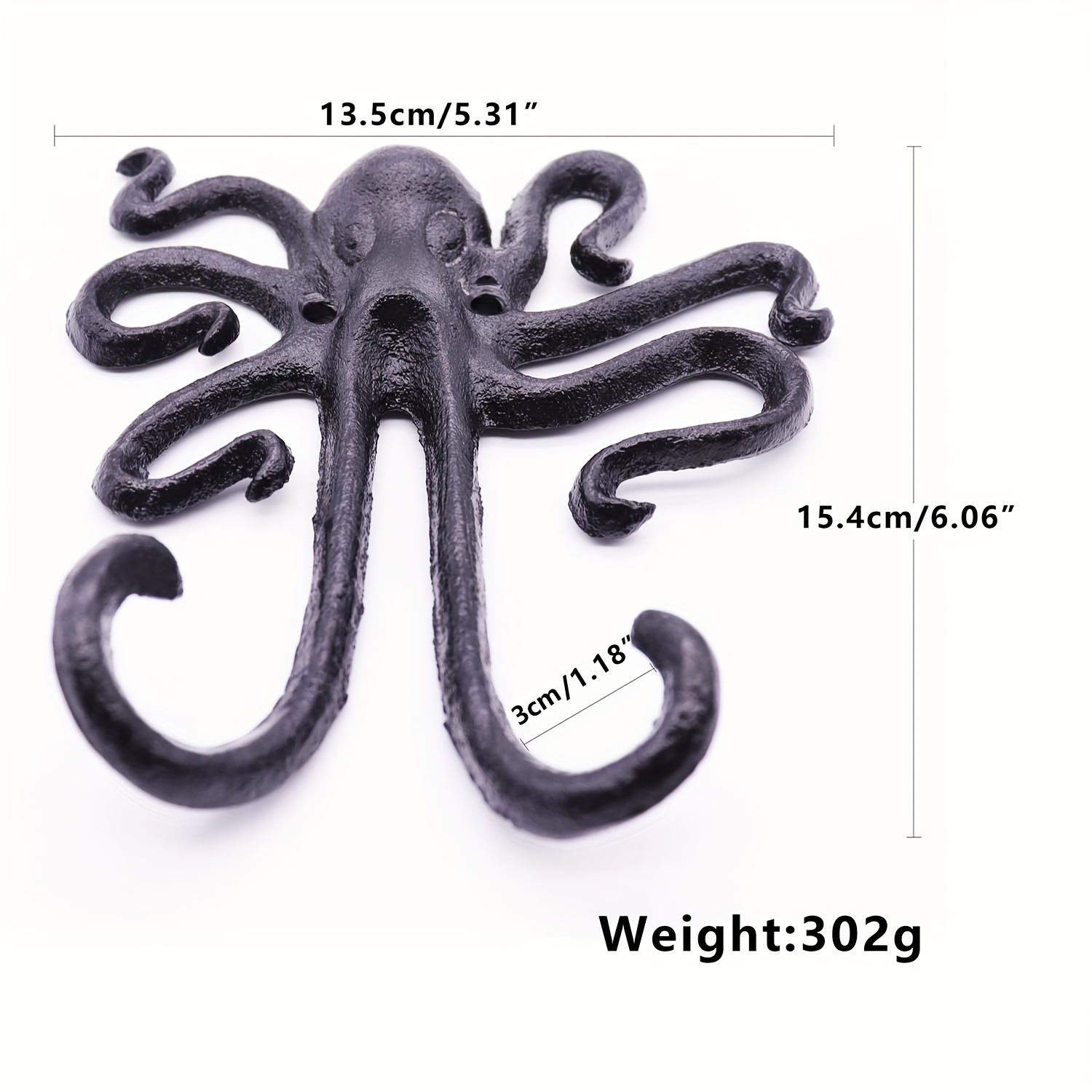 Creative Cast Iron Octopus Hook Wall Decorative Key Hook - Temu