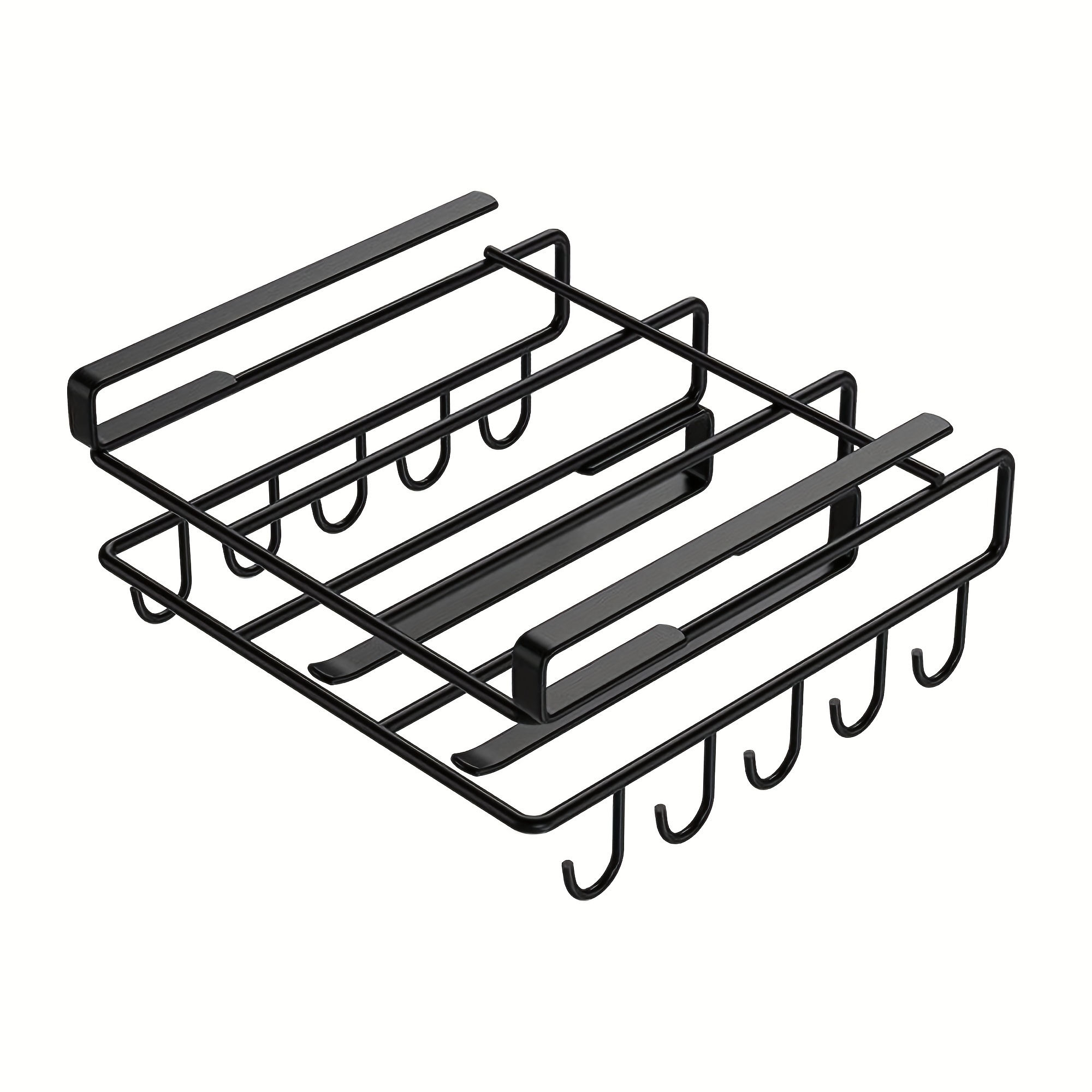 Stainless Steel Utensil Rack with Hooks for Cookware Storage