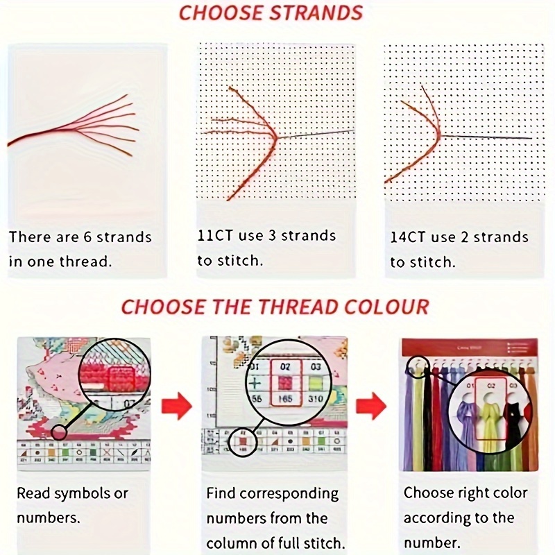 Choose 6 Embroidery Thread Set