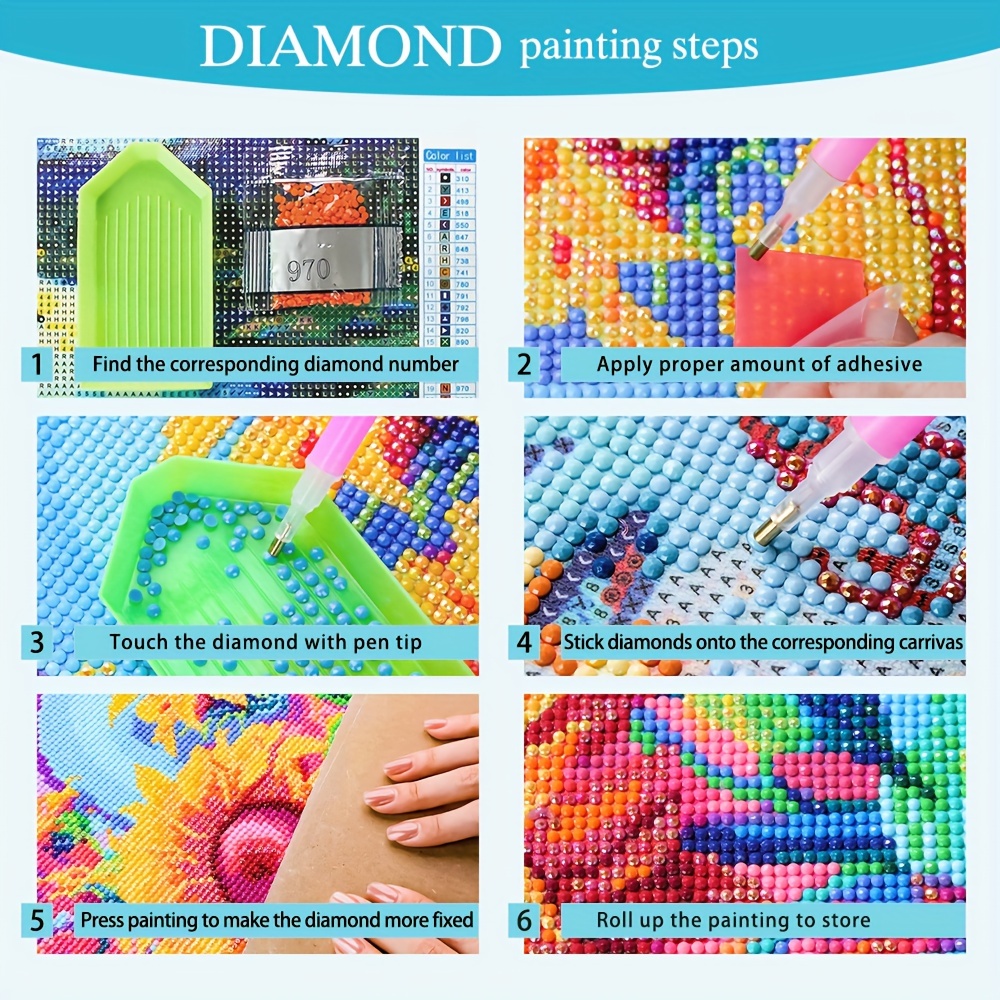Kits de pintura de diamantes personalizados para adultos 5D para hacerlo tú  mismo – Hecho en EE. UU. – Arte de diamantes personalizado, kits de – Yaxa  Store