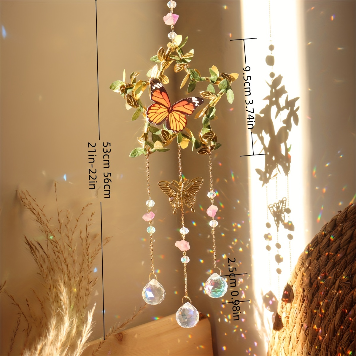 Crystal Sun Catcher Moon Wind Chime Pendant Wedding Party - Temu