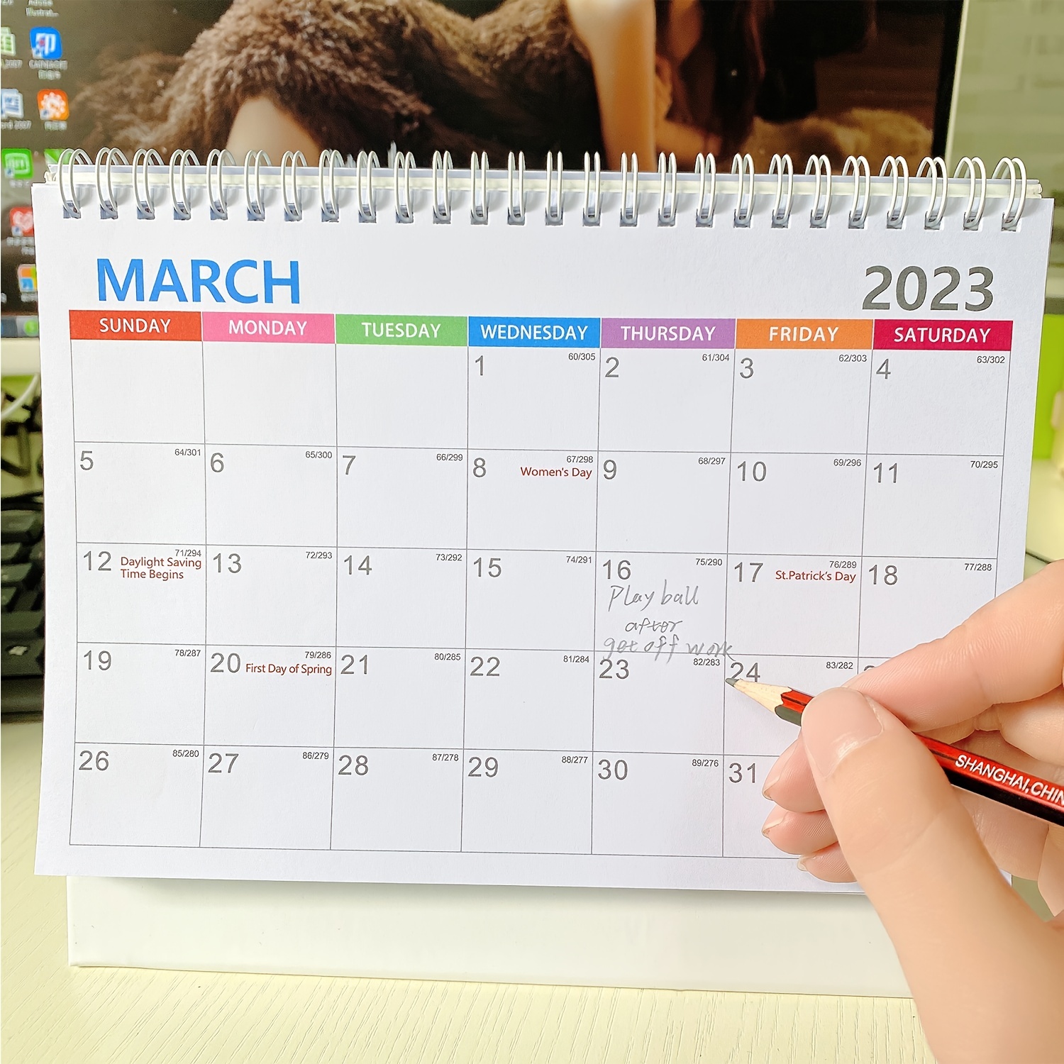 2023 Planner Small Desk Calendar(9*7.13)use Now To December