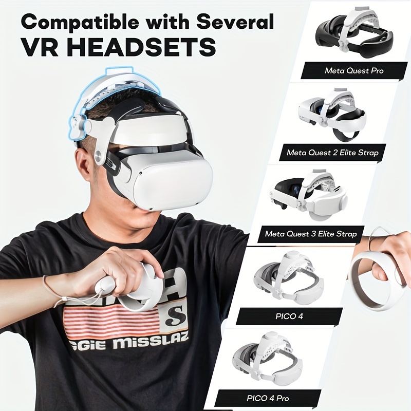 Adjustable VR Lightweight Replacement Strap Comfortable Head Strap VR  Accessories Reduce Face Pressure for Meta Quest 3 Headset