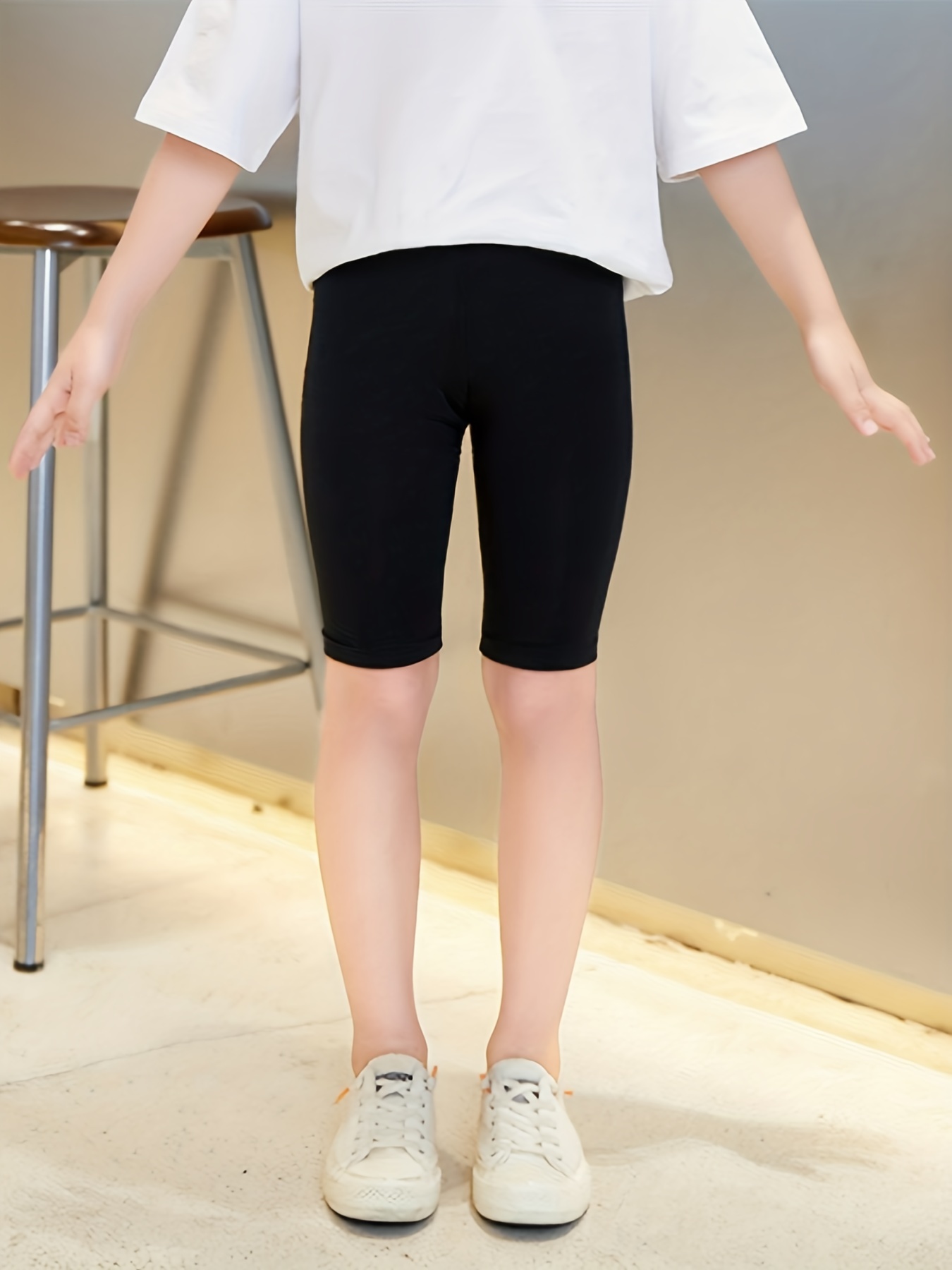 Girls Thin Elastic Waist Safety Shorts Leggings Skirt Dress - Temu Canada