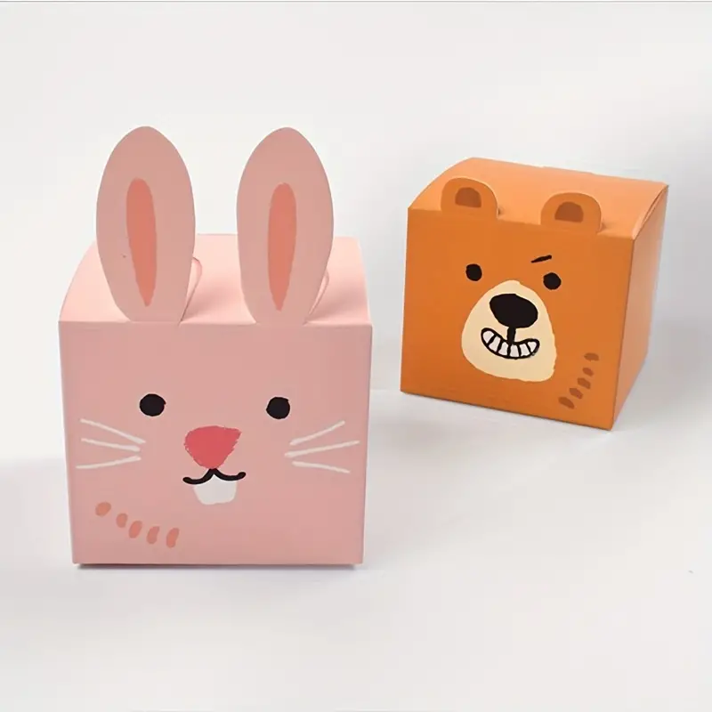 Square Cute Gift Box Cute Bear Rabbit Special Shaped Gift - Temu