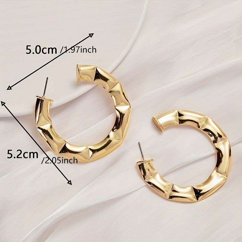 Glossy Hollow Wave Earrings For Men