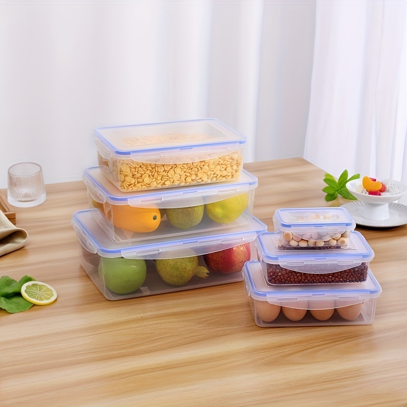 Large Capacity Reusable Square Containers For Lunch And Food Storage - Deep  And Sealed Plastic Box For Fresh-keeping - Perfect Household Accessory -  Temu