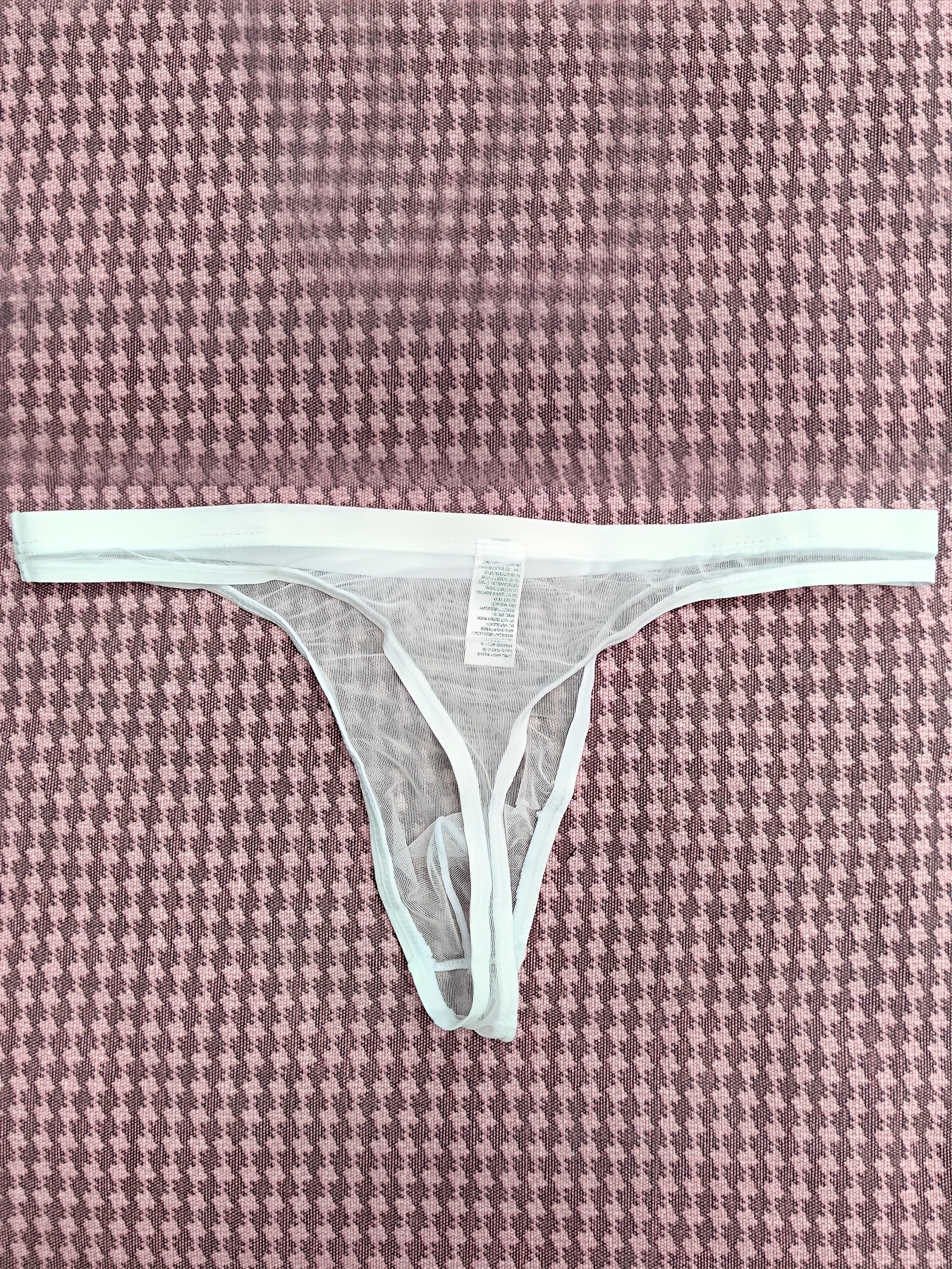 Men's Seamless Transparent Thin Mesh Sexy Thongs Underwear, Temptation  Hollow Breathable Light Briefs G-strings - Temu