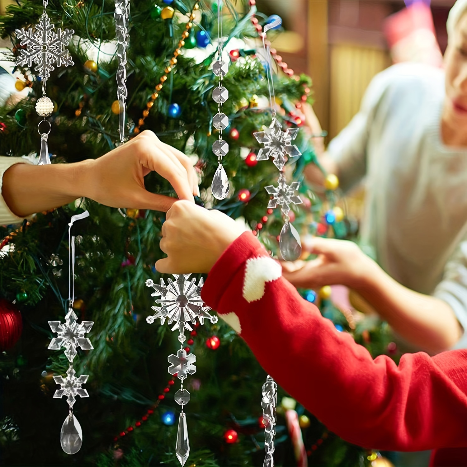 Christmas Snowflake String Decoration Christmas Tree - Temu