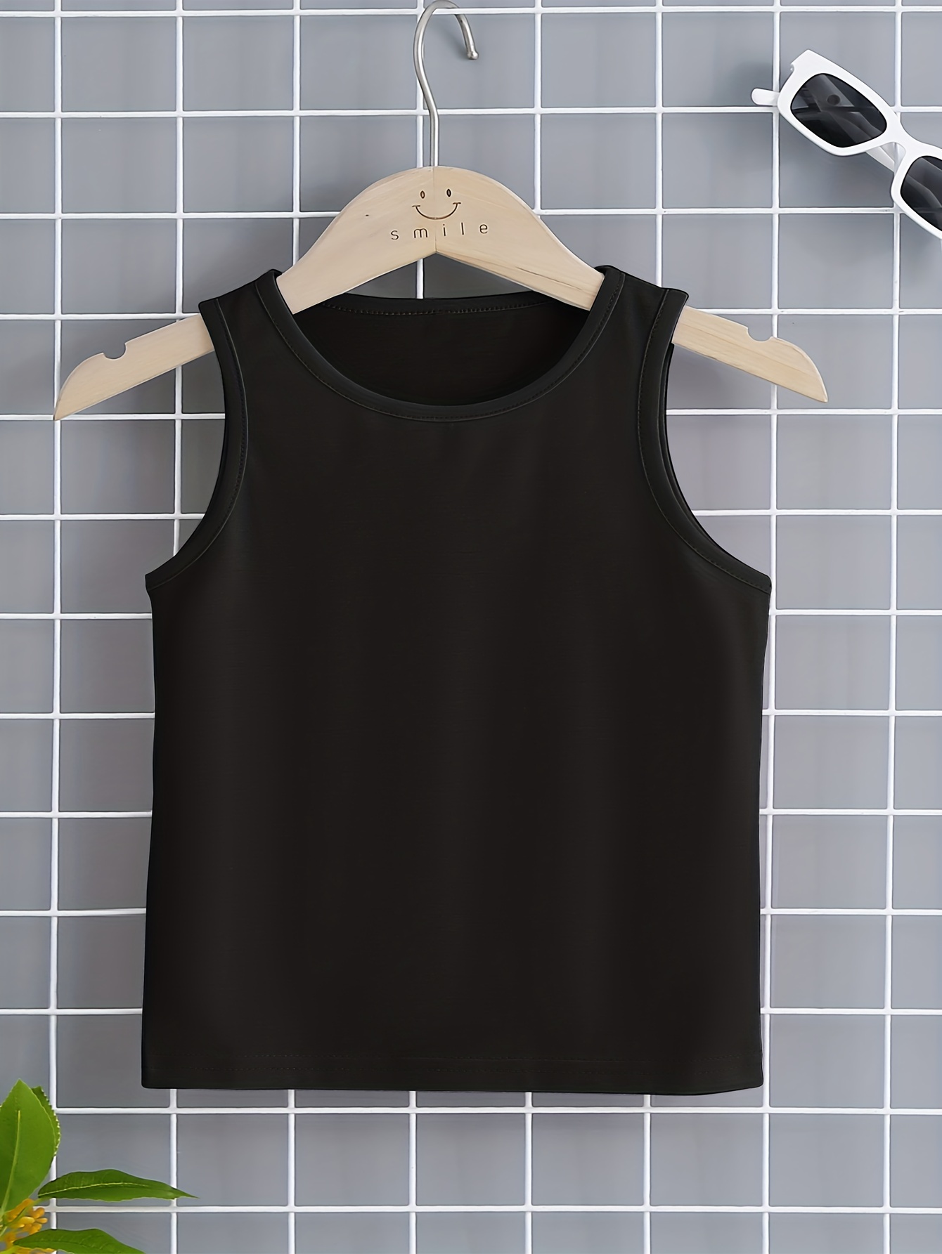 Girl's Tank Top Solid Color Seamless Comfy Soft Undershirts - Temu