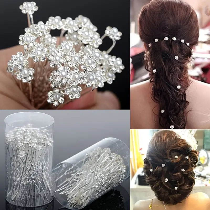 Gorgeous Alloy Faux Pearl U shaped Hairpin Perfect For - Temu