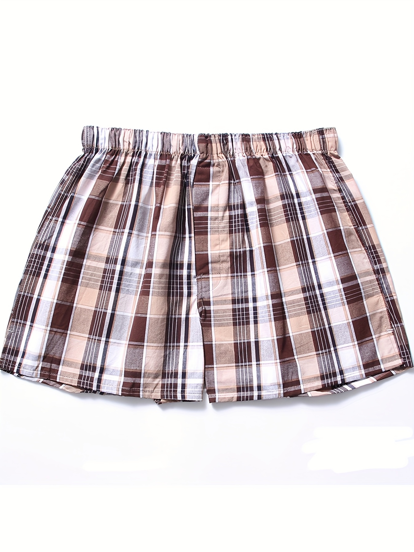 Men's Plaid Boxer Shorts Sexy Underwear Sleepwear Casual - Temu Australia